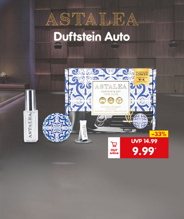 Astalea Duftstein-Set f&uuml;rs Auto mit einem exklusiven Duft und stilvollem Design, aktuell im Angebot mit 33% Rabatt, nur online f&uuml;r 9,99 Euro anstatt 14,99 Euro.