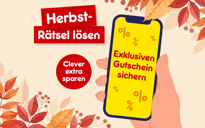 Herbstr&auml;tsel l&ouml;sen und exklusiven Gutschein sichern: Clever extra sparen