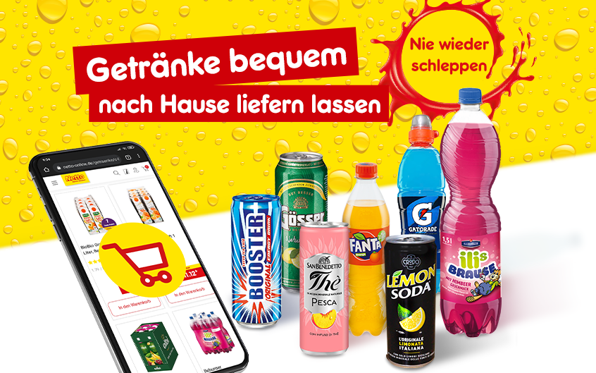 Getränke bequem nach Hause liefern lassen. Nie wieder schleppen.