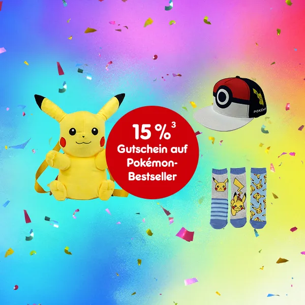15 Prozent Gutschein auf Pok&eacute;mon-Bestseller bei Netto Online, mit Hochzahl 3 die auf rechtliche Hinweise verweist