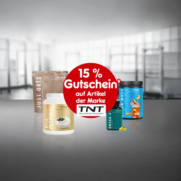15% Gutschein auf Artikel der Marke TNT bei Netto-Online mit Hochzahl 9, die auf rechtliche Hinweise verweist