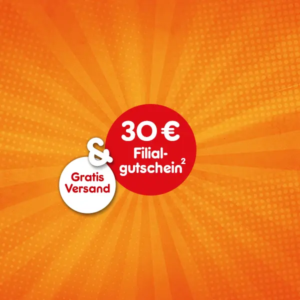 30 &euro; Filialgutschein & gratis Versand bei Netto Online mit Hochzahl 2 die auf rechtliche Hinweise verweist