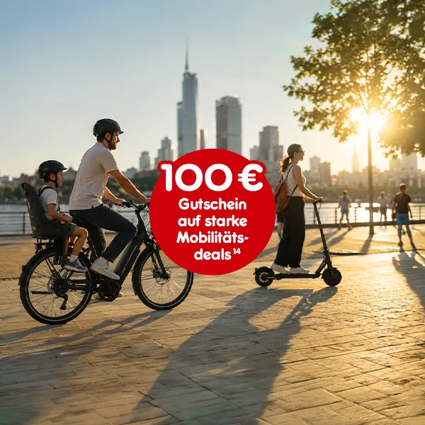 100&euro; Gutschein auf Mobilit&auml;ts Deals bei Netto Online, mit Hochzahl 14 die auf rechtliche Hinweise verweist.