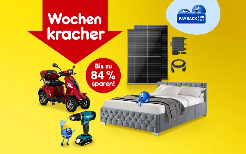 Wochenkracher. Bis zu 84 Prozent sparen bei Netto Online 