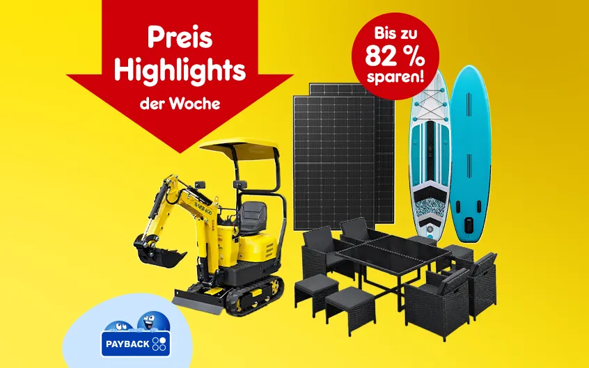 Preis Highlights der Woche bis zu 82% sparen, mit Payback Hinweis bei Netto Online