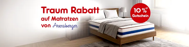 Traum Rabatt auf Matratzen von Arensberger. Bei Netto Online mit 10% Gutschein und Hinweis auf Rechtstext.