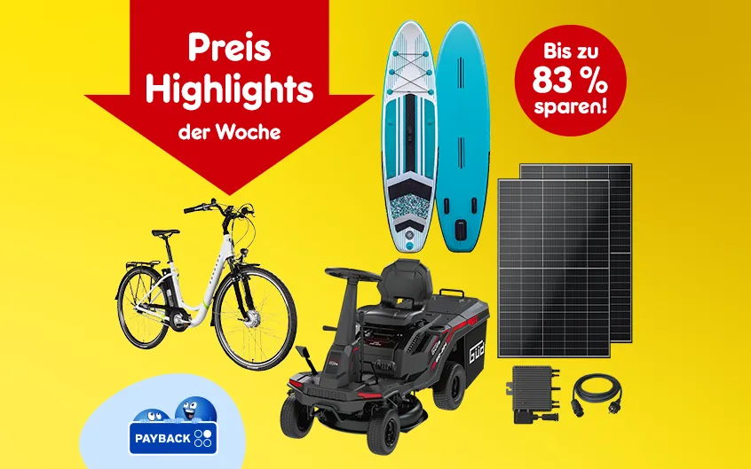 Preis Highlights der Woche bis zu 83% sparen, mit Payback Hinweis bei Netto Online