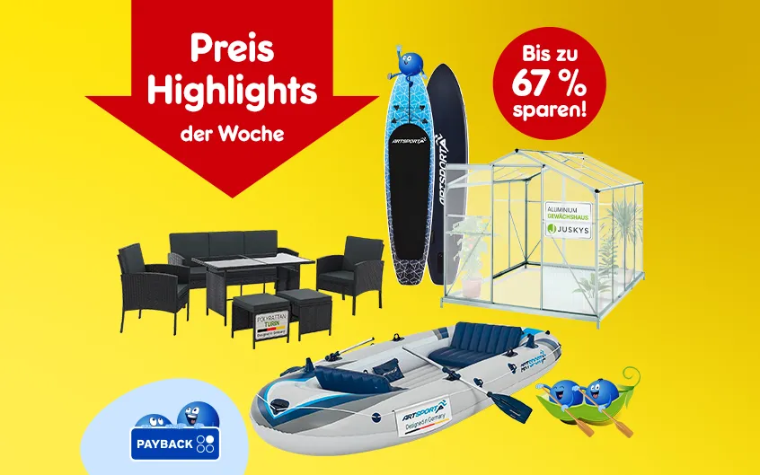 Preis Highlights der Woche bis zu 67% sparen, mit Payback Hinweis bei Netto Online