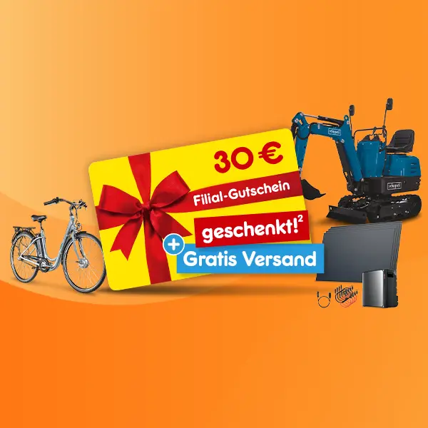 30&euro; Filial-Gutschein geschenkt! + gratis Versand bei Netto Online hoch 2, die auf rechtliche Hinweise verweist.