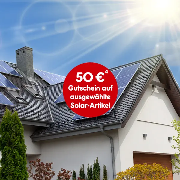 50&euro; Gutschein auf ausgew&auml;hlte Solar-Artikel bei Netto Online hoch 4, welcher auf rechtliche Hinweise verweist.