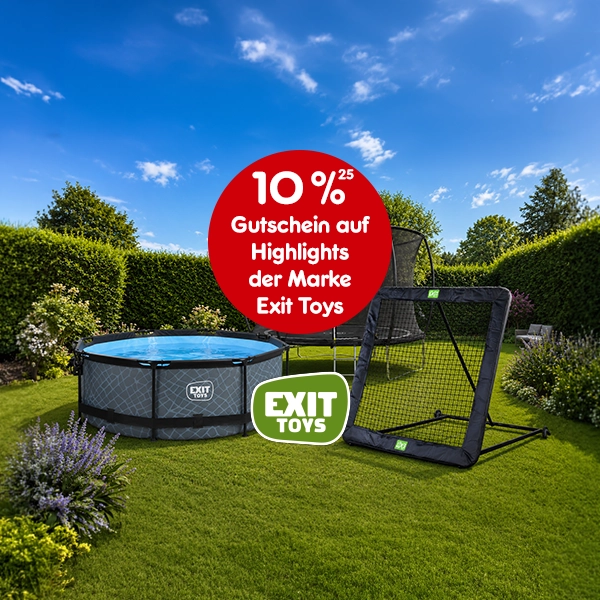 10% Gutschein auf Highlights der Marke Exit toys Bei Netto Online mit hochzahl 25 verweisend auf auf Rechtliches.