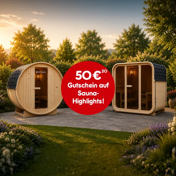50 &euro; Gutschein auf Sauna Highlights bei Netto Online mit Hochzahl 20 die auf rechtliche Hinweise verweist