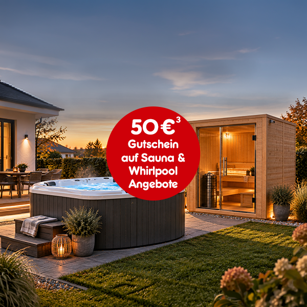 50&euro; Gutschein auf Sauna und Whirlpool Angebote bei Netto Online mit Hochzahl 3 die auf rechtliche Hinweise verweist