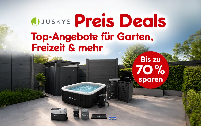 Juskys Preis Deals: Top Angebote f&uuml;r Garten, Freizeit und mehr.