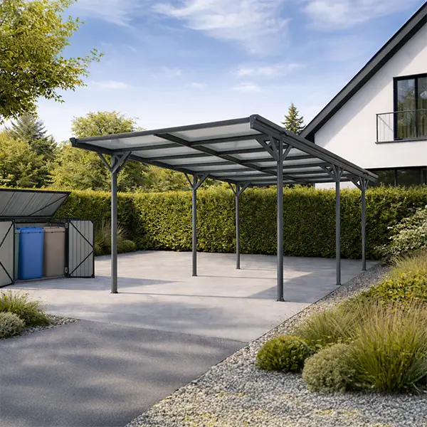 Modernes Carport im Garten