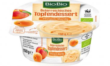 &Ouml;sterreichisches Topfendessert Pfirsich-Marille