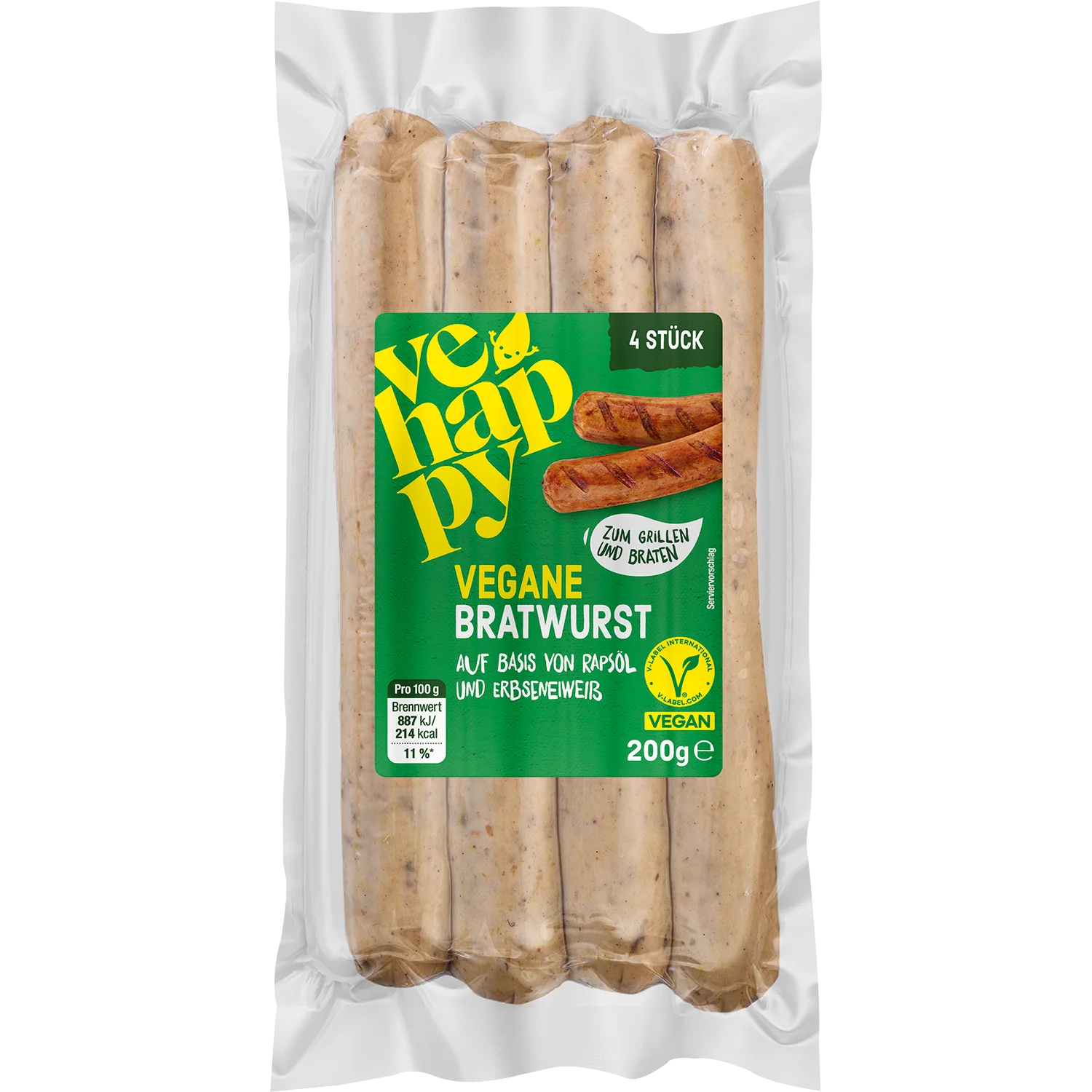 Artikelbild Vegane Bratwurst auf Basis von Rapsöl und Erbseneiweiß >