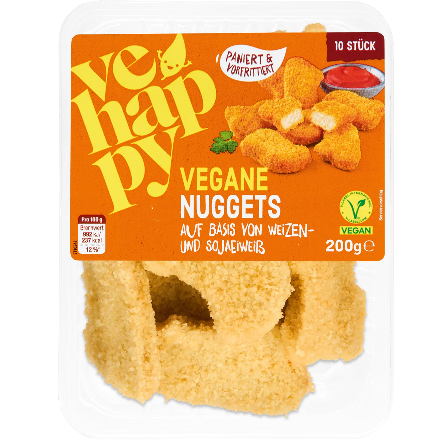 Artikelbild Vegane Nuggets auf Basis von Weizengluten und Sojaprotein >