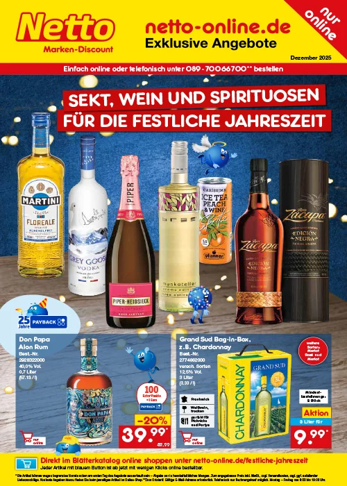 Online-Sonderangebote Sekt, Wein und Spiritousen