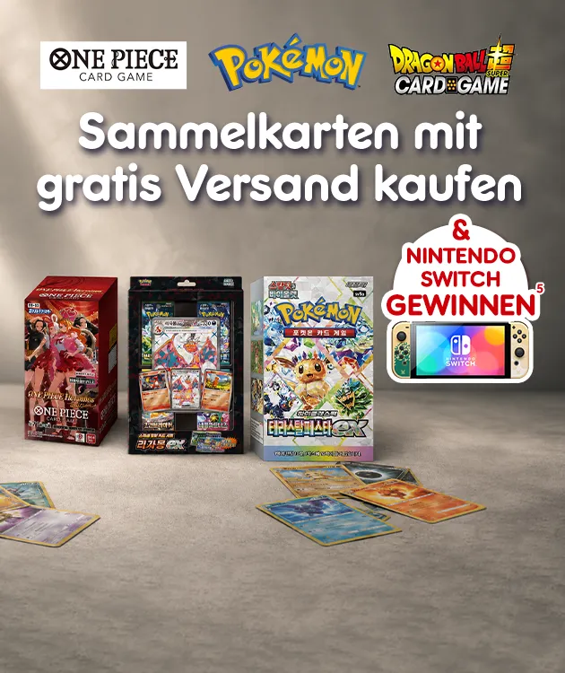 Gratis Versand auf Sammelkarten und Teilnahme an Gewinnspiel f&uuml;r eine Nintendo Switch bei Netto-Online mit der Hochzahl 5 verweisend auf Rechtstexte
