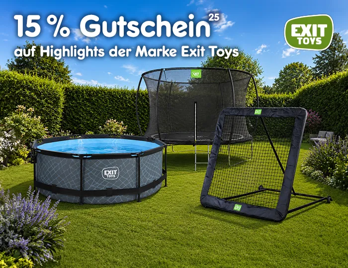 15% Gutschein auf Highlights der Marke Exit Toys bei Netto-Online mit Hochzahl 25 verweisend auf Rechtstexte