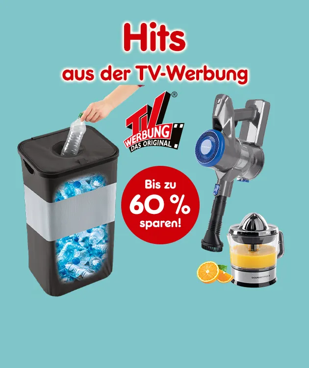 Hits aus der TV Werbung. Bis zu 60% sparen bei Netto Online