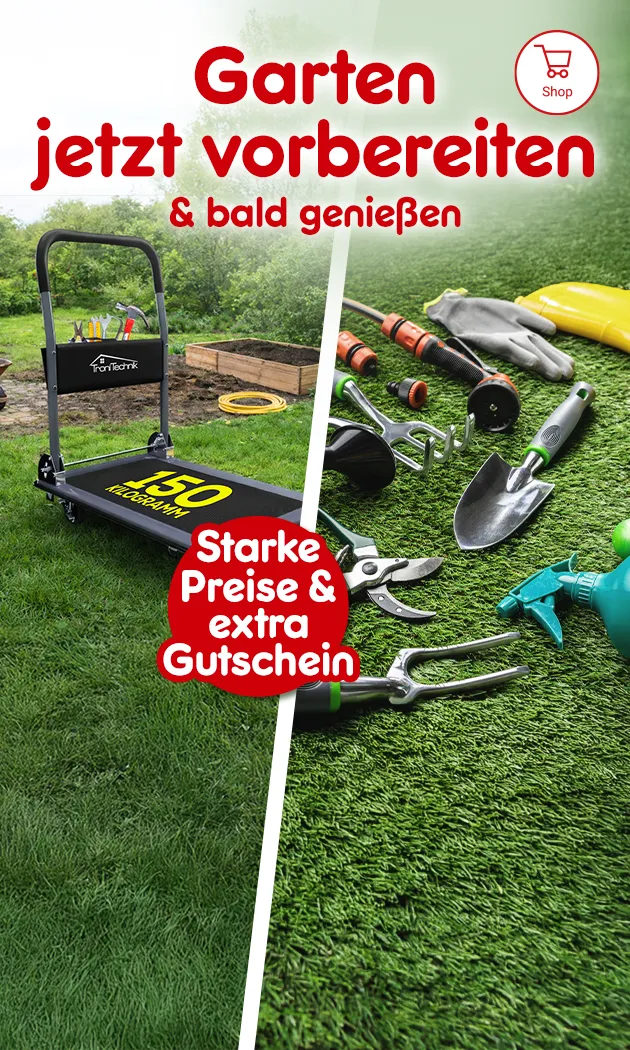Garten jetzt vorbereiten & bald genie&szlig;en. Starke Preise und extra Gutschein mit vielen verschiedenen Gartenartikeln bei Netto Markendiscount
