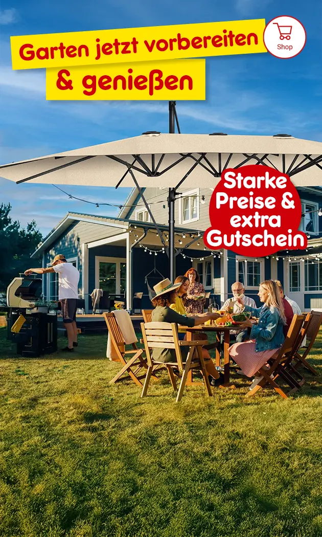 Garten jetzt vorbereiten & bald genie&szlig;en. Starke Preise und extra Gutschein mit vielen verschiedenen Gartenartikeln bei Netto Markendiscount