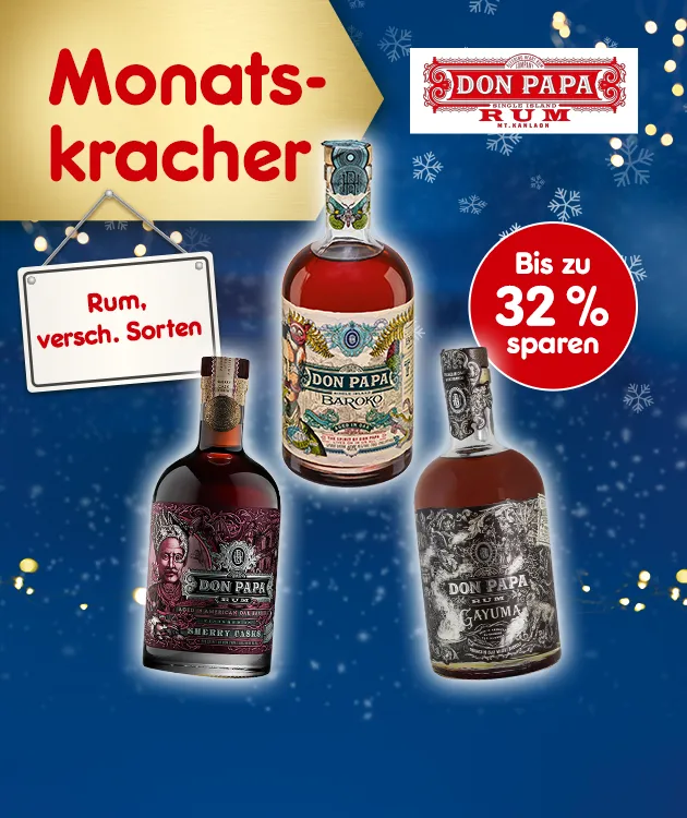 Monatskracher. Rum versch. Sorten. Bis zu 32% sparen.