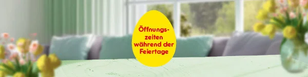 &Ouml;ffnungszeiten-Hinweis zu Ostern