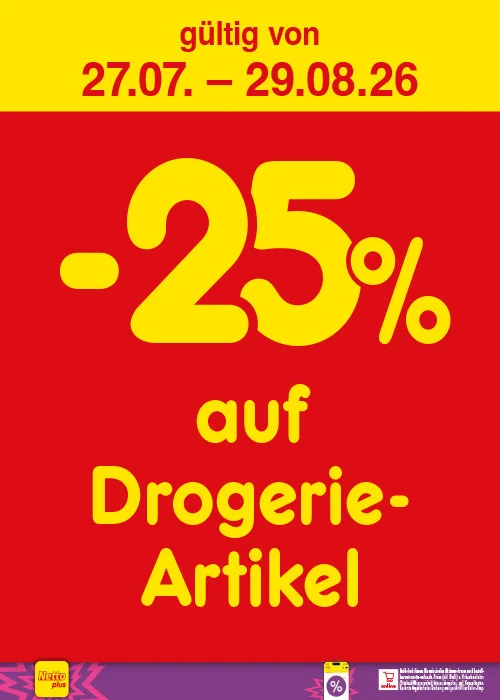 25% auf Drogerie-Artikel