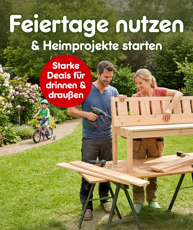 Feiertage nutzen & Heimprojekte starten dazu starke Deals f&uuml;r drinnen & drau&szlig;en bei Netto online