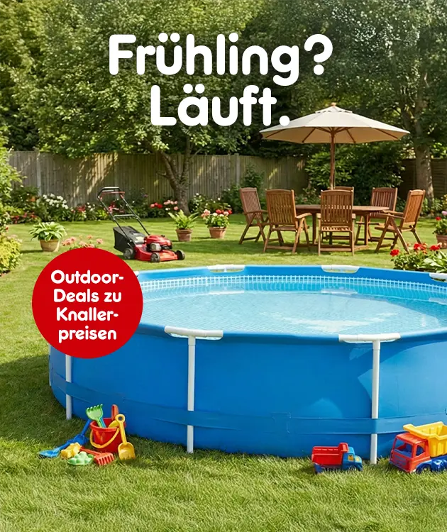 Fr&uuml;h&ouml;ing l&auml;uft. Outdoor Deals zu Knallerpreisen bei Netto Online.