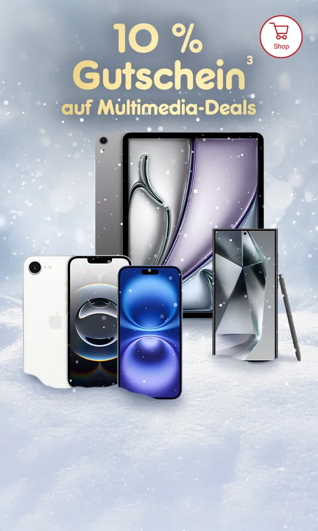 10 Prozent Gutschein auf Multimedia Deals auf Apple Produkte wie Iphone und  Tablets