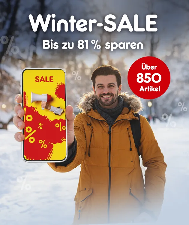 Winter-Sale. Bis zu 81 Prozent sparen. &Uuml;ber 850 Artikel bei Netto Online