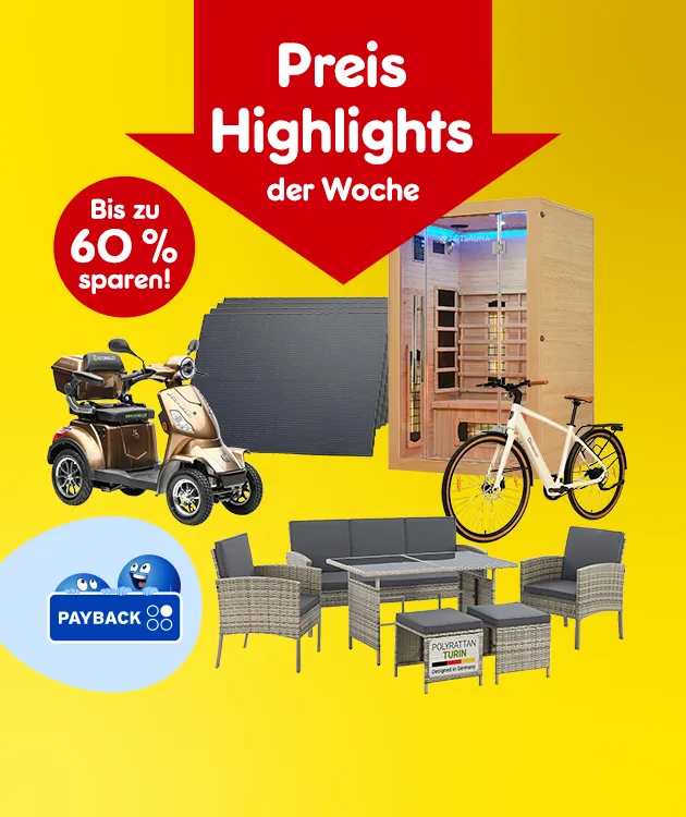 Preis Highlights der Woche. Bis zu 60% sparen