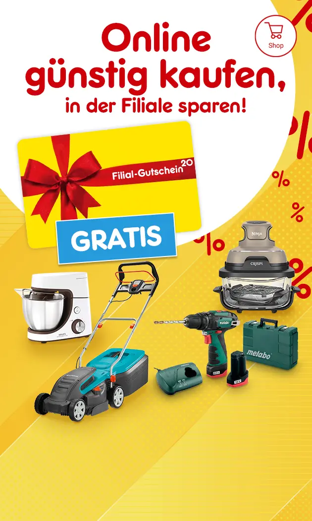 Starke DEALS mit gratis Filial Gutschein, mit Hochzahl 20 als Hinweis auf Rechtstext bei Netto Online