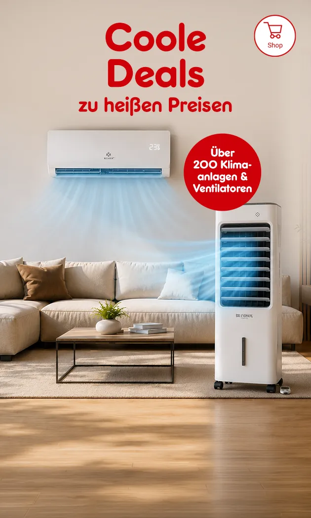 Coole Deals zu hei&szlig;en Preisen. &Uuml;ber 200 Klimaanlagen & Ventilatoren bei netto-online.