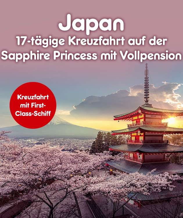 17-t&auml;gige Kreuzfahrt auf der Sapphire Princess mit Vollpension