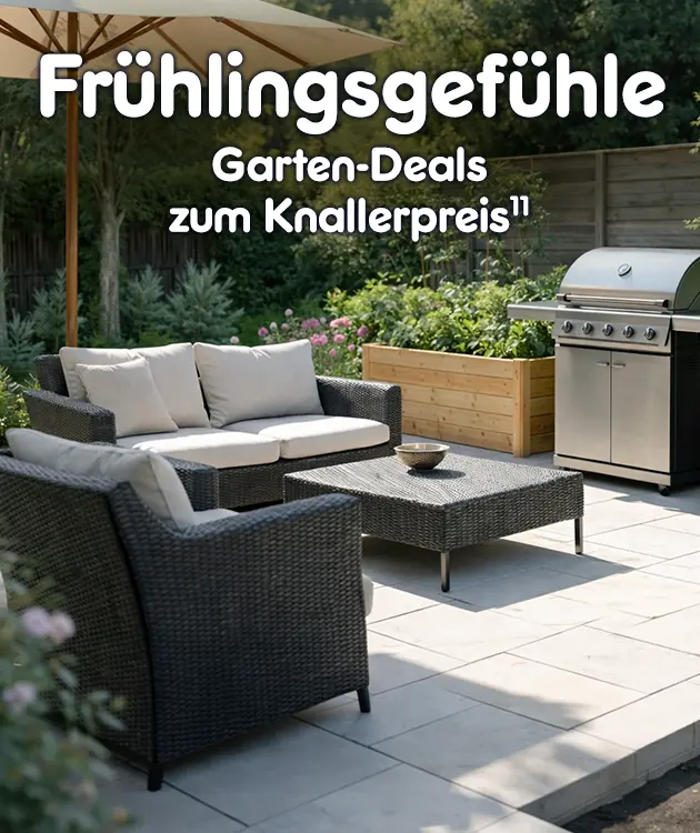 Fr&uuml;hlingsgef&uuml;hle. Gartendeals zum knallerpreis bei Netto online mit hochzahl 11 verweisend auf rechtstexte.