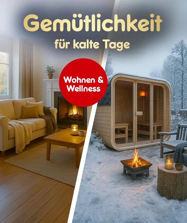 Gemütlichkeit für kalte Tage. Wohnen und Wellness