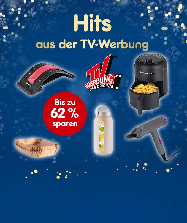Hits aus der TV Werbung mit Artikeln wie F&ouml;hn, Flasche, Airfry und mehr bei Netto Markendiscount