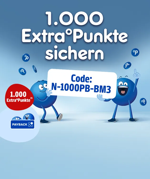 1000 Punkte extra sichern.