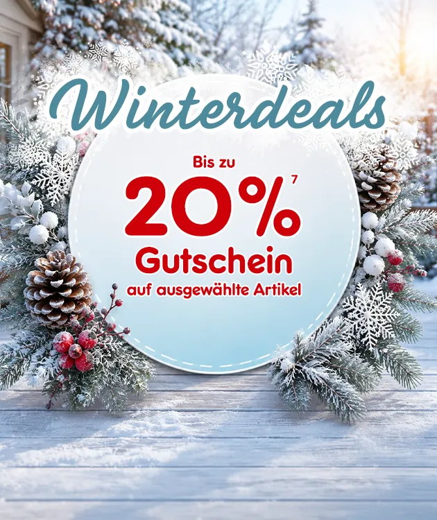 Winterdeals bis zu 20 Prozent Gutschein auf ausgew&auml;hlte Artikel mit Hochzahl 7 als Hinweis auf Rechtstext bei Netto online