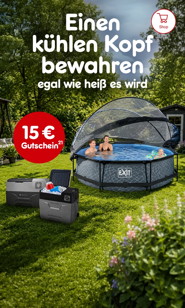 15&euro; Sommergutschein mit Hochzahl 21 verweisend auf rechtliche Hinweise bei Netto Online