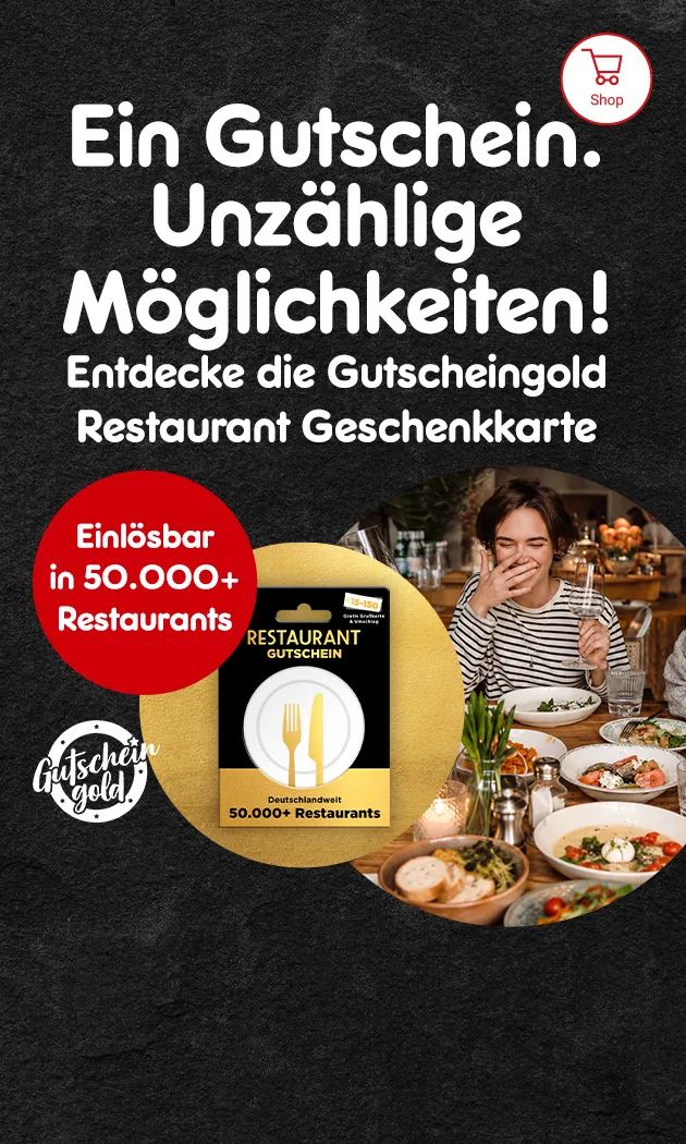 Entdecke Gutscheingold RESTAURANT Gutscheinkarte