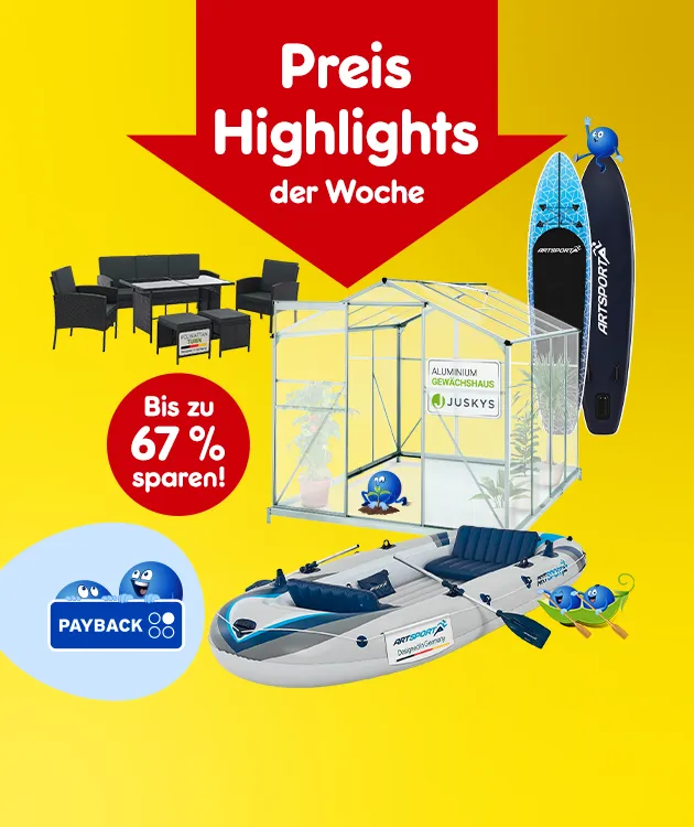 Preis Highlights der Woche und bis zu 67% sparen im Netto Onlineshop und Payback.