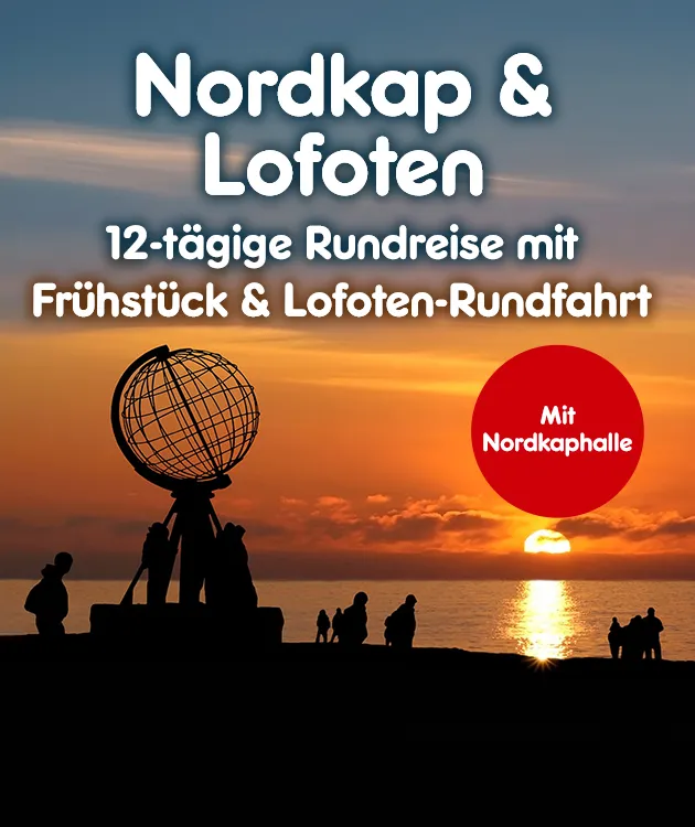 12-t&auml;gige Rundreise mit Fr&uuml;hst&uuml;ck & Lofoten-Rundfahrt