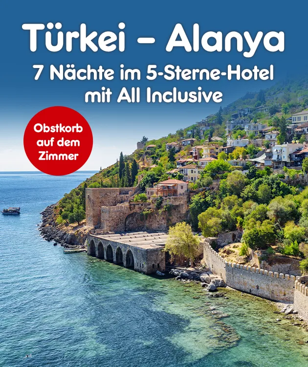 7 N&auml;chte im 5-Sterne-Hotel mit All Inclusive. Obstkorb auf dem Zimmer