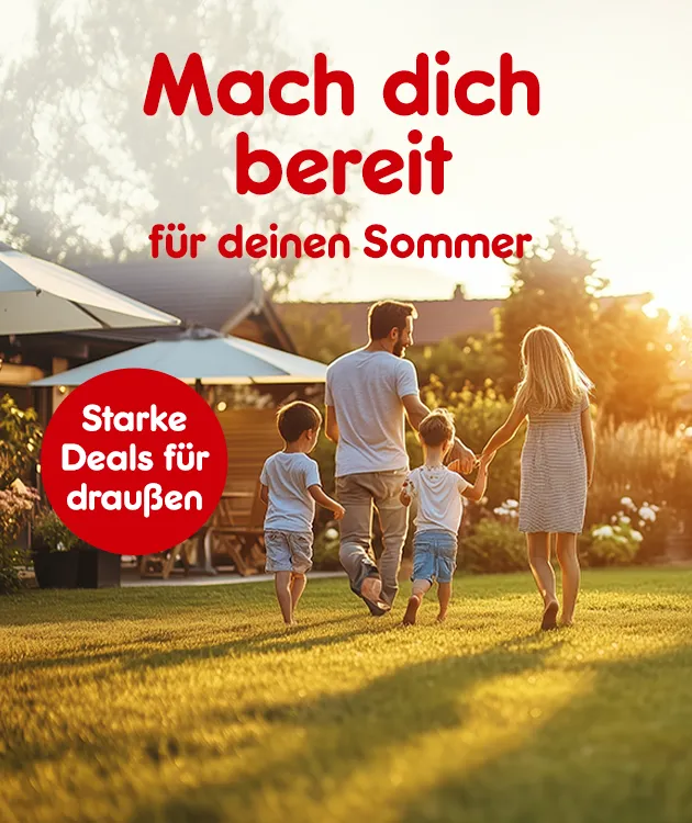 Mach dich bereit f&uuml;r den Sommer. Starke Deals f&uuml;r drau&szlig;en bei Netto-Online.